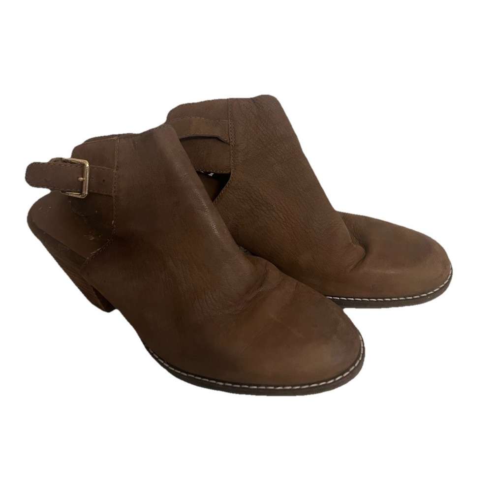 Cole Haan Women's Size 8 B Brown Leather Pippa Block Heel Ankle Bootie